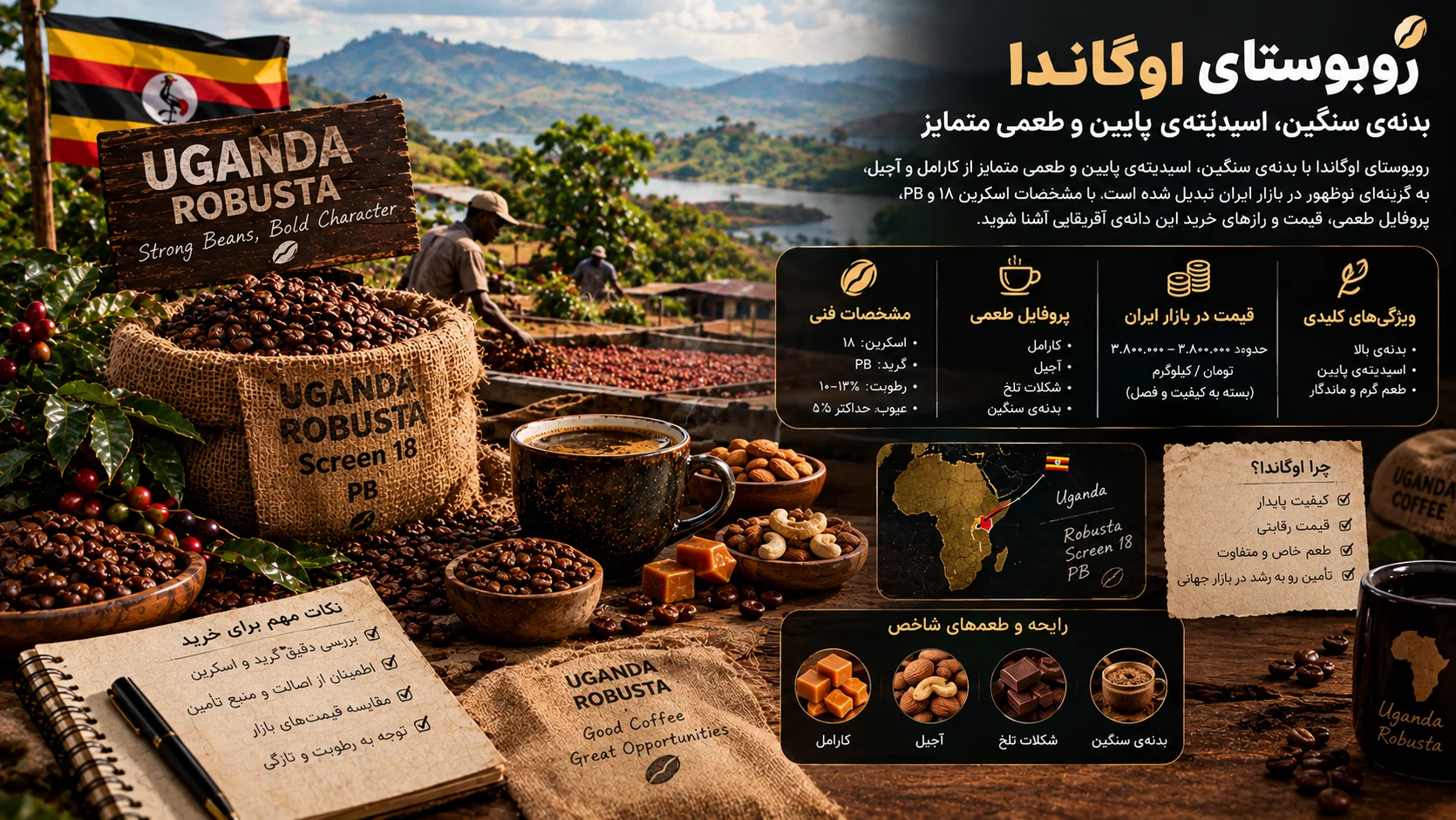 روبوستای اوگاندا (اسکرین ۱۸ و PB)؛ گزینه‌ی نوظهور در بازار ایران