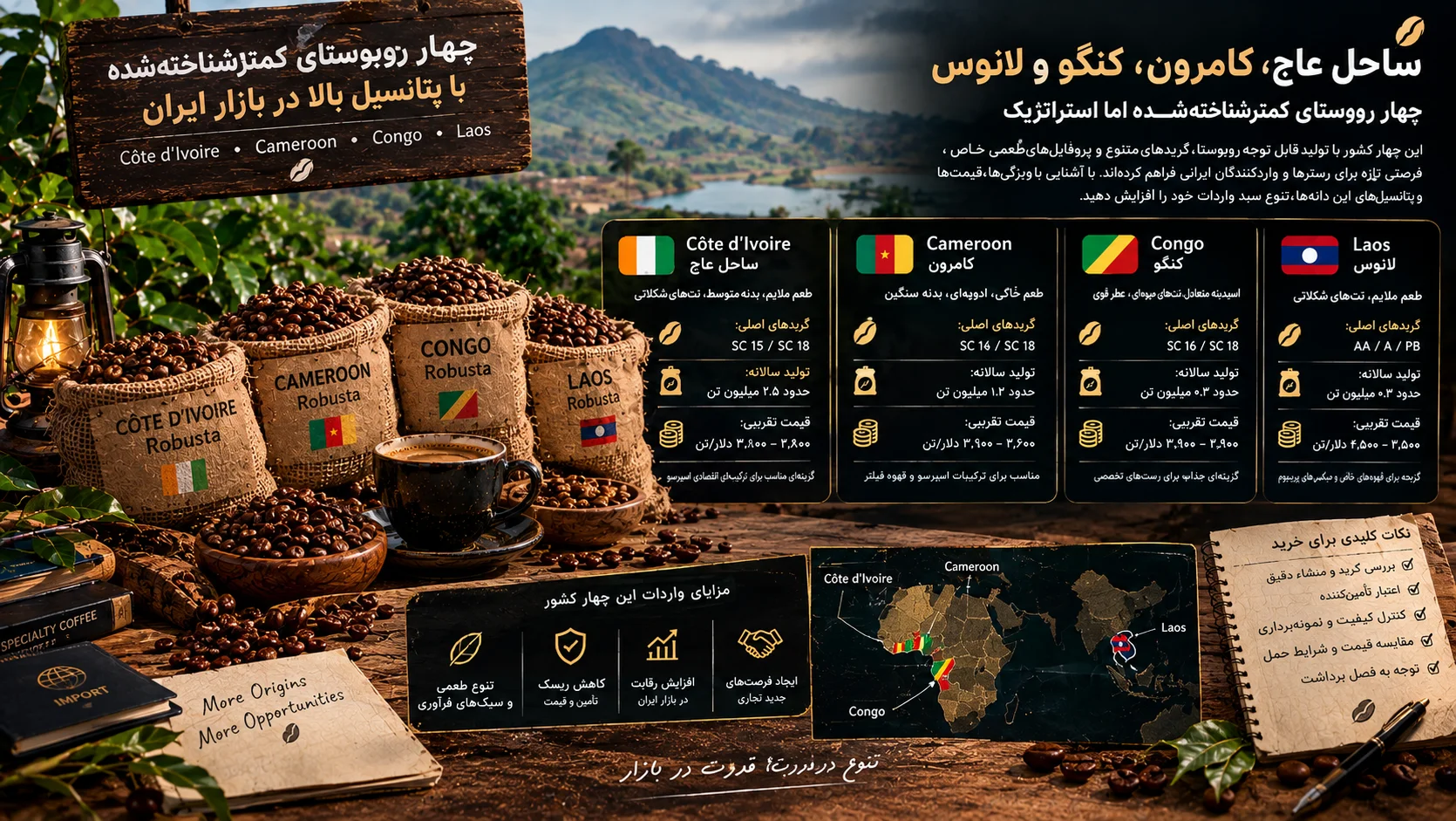 روبوستای ساحل عاج، کامرون، کنگو و لائوس؛ چهار روبوستای آفریقایی و آسیایی در بازار ایران