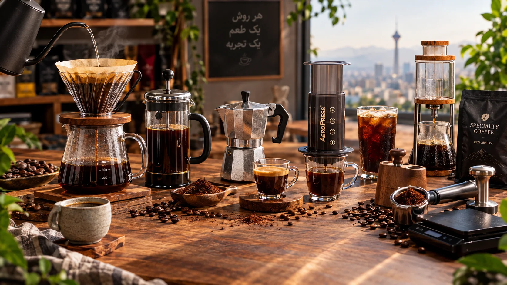 تجهیزات دم‌آوری قهوه در ایران؛ راهنمای جامع خرید و دم‌آوری برای هر سلیقه